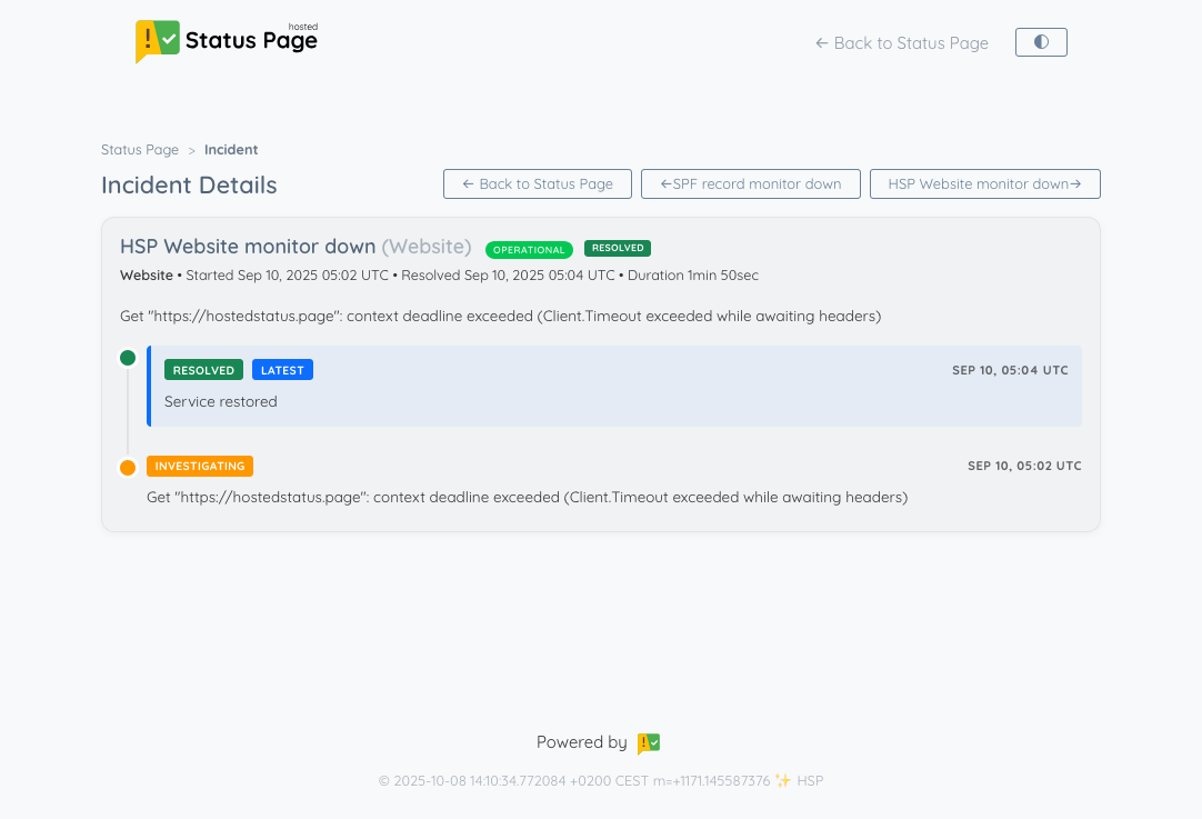 Example Status Page 2